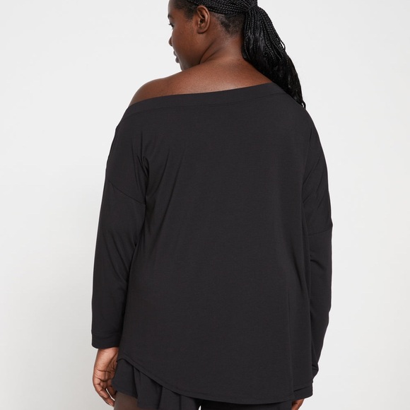 Universal Standard NWT black long sleeve Dolci Top Sz 4XS, 0/00, 4XS 18" Ptp - Picture 2 of 12